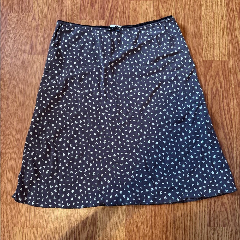 John Galt Brandy Melville Brown Sephira Floral Mini Skirt - NWT